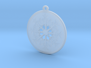 Snowflake pendant in Clear Ultra Fine Detail Plastic
