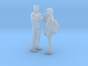 Printle CM Couple 217 - 1/87 - wob in Clear Ultra Fine Detail Plastic