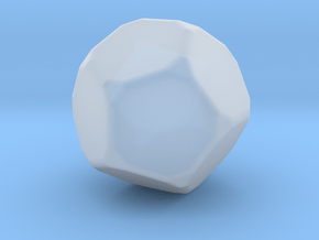 Truncated Dodecahedron - 10mm - Rounded V2 in Clear Ultra Fine Detail Plastic
