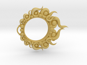 Fire and Lantern Ring: Piece 3 out of 3 - The Ring in Tan Fine Detail Plastic