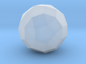 Rhombicosidodecahedron - 1 Inch - Rounded V1 in Clear Ultra Fine Detail Plastic