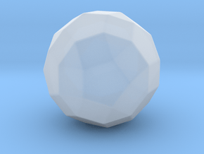 Rhombicosidodecahedron - 1 Inch - Rounded V2 in Clear Ultra Fine Detail Plastic