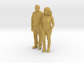 Printle C Couple 257 - 1/87 - wob in Tan Fine Detail Plastic