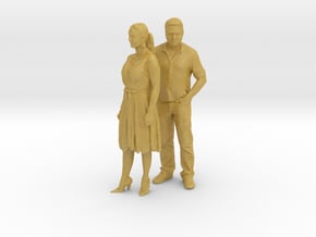 Printle C Couple 259 - 1/87 - wob in Tan Fine Detail Plastic