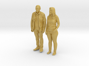 Printle C Couple 264 - 1/87 - wob in Tan Fine Detail Plastic