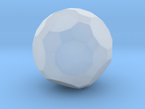 Truncated Icosidodecahedron - 1 Inch - Rounded V1 in Clear Ultra Fine Detail Plastic