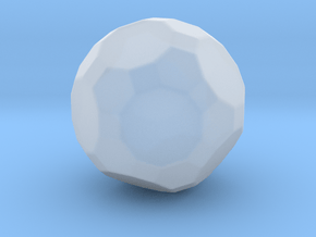 Truncated Icosidodecahedron - 1 Inch - Rounded V2 in Clear Ultra Fine Detail Plastic