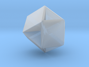 Cubohemioctahedron - 1 Inch in Clear Ultra Fine Detail Plastic