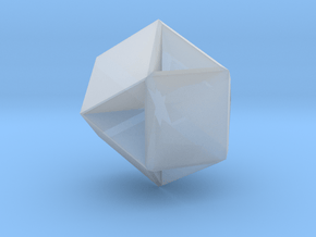 Cubohemioctahedron - 10mm in Clear Ultra Fine Detail Plastic