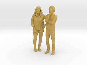 Printle C Couple 298 - 1/87 - wob in Tan Fine Detail Plastic