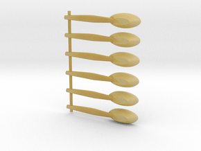 spoon SET  in Tan Fine Detail Plastic