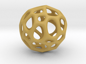 Sphere Voronoi V6 - 1 Inch - 22 Degree in Tan Fine Detail Plastic