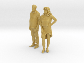 Printle C Couple 318 - 1/87 - wob in Tan Fine Detail Plastic