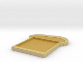 Toast Plate in Tan Fine Detail Plastic