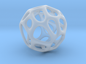 Sphere Voronoi V6 - 1 Inch - 28 Degree in Clear Ultra Fine Detail Plastic