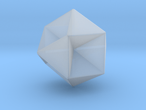 Octahemioctahedron V1 - 1 Inch in Clear Ultra Fine Detail Plastic