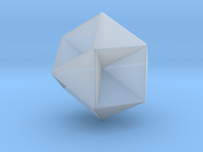 Octahemioctahedron V1 - 10mm in Clear Ultra Fine Detail Plastic