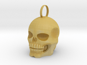 Skull Pendants in Tan Fine Detail Plastic