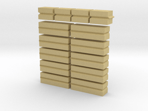 JRRCD 1/64th/S Scale Concrete blocks in Tan Fine Detail Plastic