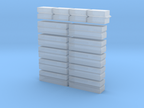 JRRCD 1/64th/S Scale Concrete blocks in Clear Ultra Fine Detail Plastic