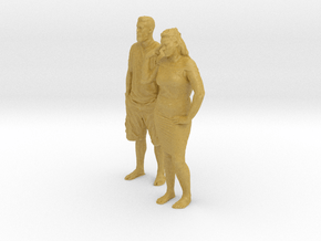 Printle C Couple 351 - 1/87 - wob in Tan Fine Detail Plastic