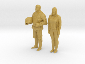 Printle CH Couple 362 - 1/87 - wob in Tan Fine Detail Plastic