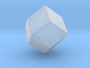 Rhombic Dodecahedron - 1 Inch - Rounded V2 in Clear Ultra Fine Detail Plastic