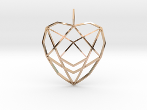Crystalline Heart Matrix (Curved) in 9K Rose Gold 