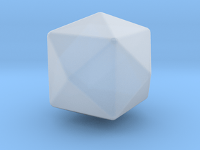 Tetrakis Hexahedron - 1 Inch - Rounded V2 in Clear Ultra Fine Detail Plastic