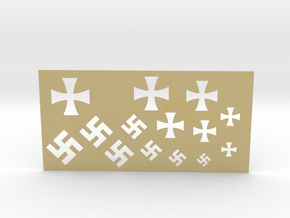 Airbrush Stencil - WW2 Axis Markings - German 2 in Tan Fine Detail Plastic