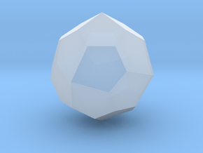 Pentagonal Icositetrahedron (dextro) - 1 Inch in Clear Ultra Fine Detail Plastic