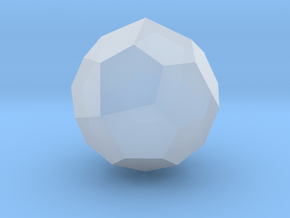 Pentagonal Icositetrahedron (Laevo) - 1 Inch in Clear Ultra Fine Detail Plastic