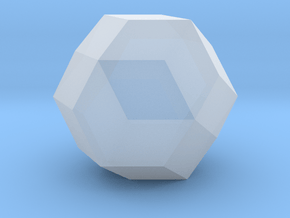 Rhombic Triacontahedron - 1 Inch in Clear Ultra Fine Detail Plastic