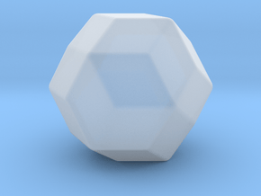 Rhombic Triacontahedron - 1 Inch - Round V2 in Clear Ultra Fine Detail Plastic