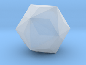 Triakis Icosahedron - 1 Inch in Clear Ultra Fine Detail Plastic