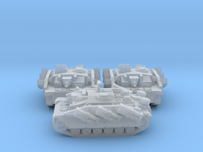 Krieg Rocket Artillery Tank x 3 in Clear Ultra Fine Detail Plastic