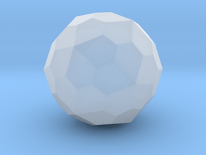 Pentagonal Hexecontahedron (Dextro) -1In-Round1 in Clear Ultra Fine Detail Plastic