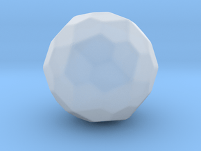 Pentagonal Hexecontahedron (Dextro) - 1In-Round2 in Clear Ultra Fine Detail Plastic