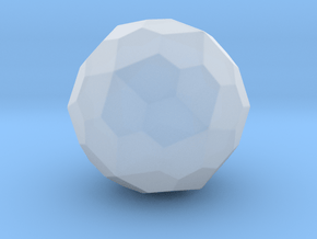 Pentagonal Hexecontahedron (Dextro) - 10 mm-Round1 in Clear Ultra Fine Detail Plastic