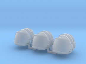 Veteran Shoulder Pads - Blank x6 in Clear Ultra Fine Detail Plastic