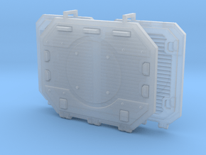 Hover Tank Doors (Set) - Blank in Clear Ultra Fine Detail Plastic