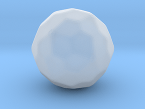 Pentagonal Hexecontahedron (laevo) - 1 In- RoundV2 in Clear Ultra Fine Detail Plastic
