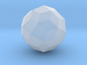 Joined Snub Cube (Dextro) - 1 Inch in Clear Ultra Fine Detail Plastic