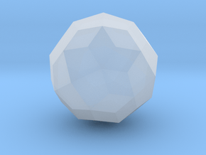 Joined Snub Cube (Laevo) - 1 Inch in Clear Ultra Fine Detail Plastic