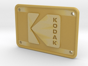 Kodak Logo Patch - Holes in Tan Fine Detail Plastic