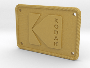 Kodak Logo Patch Textured - Holes in Tan Fine Detail Plastic