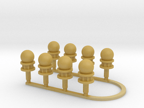 Chess Toppers - the pawns in Tan Fine Detail Plastic