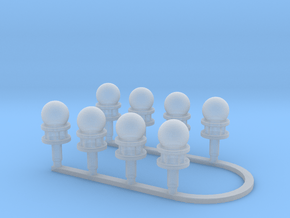 Chess Toppers - the pawns in Clear Ultra Fine Detail Plastic