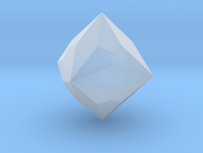 Joined Truncated Cube - 1 Inch in Clear Ultra Fine Detail Plastic