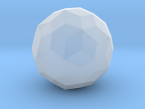 Joined Truncated Icosahedron - 1 Inch - Rounded V1 in Clear Ultra Fine Detail Plastic